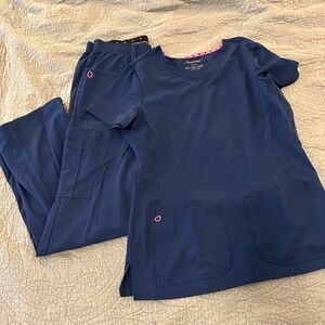 Heartsoul Navy Medium Scrub Set